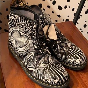 Black & White Pattern Doc Martens